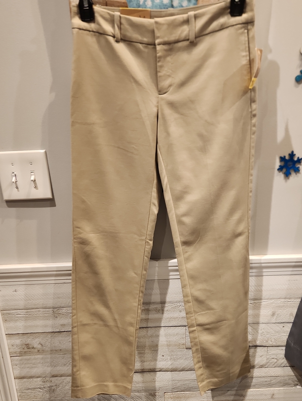 NWT Merona Beige Straight-Leg Chinos SZ 2